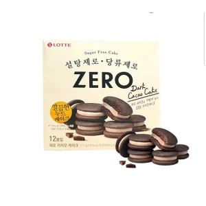Bánh Hàn Quốc Zero Dark Cacao Cake Free Sugar hộp 171g 12 cái